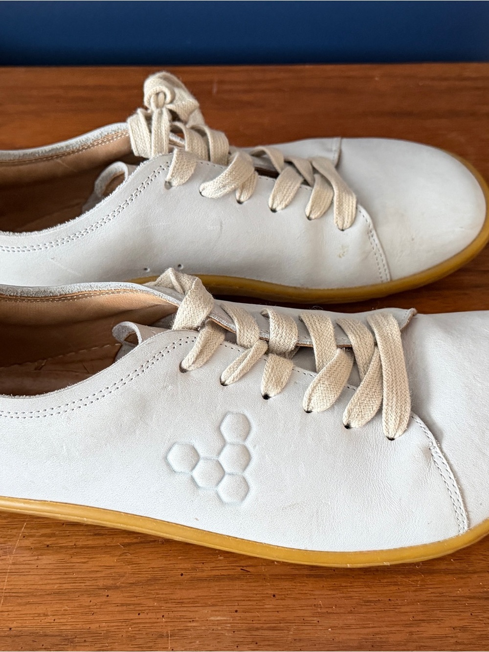 Vivo Barefoot Men's Off-White Sneakers with Gum Sole